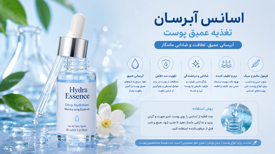 اسانس آبرسان: تغذیه عمیق پوست