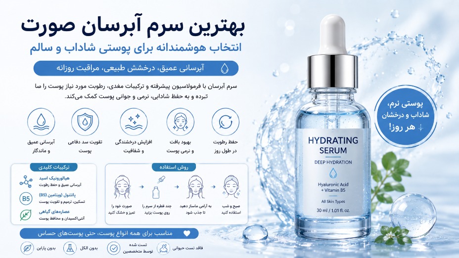 بهترین سرم آبرسان صورت: انتخاب هوشمندانه برای پوست