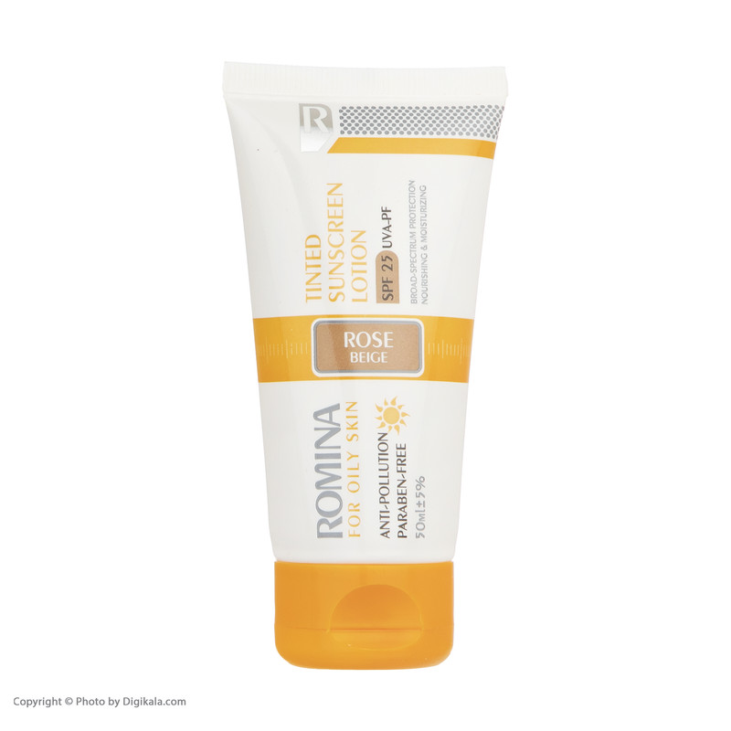 كرم ضد آفتاب spf 25 - تيره 50 ميل رومينا