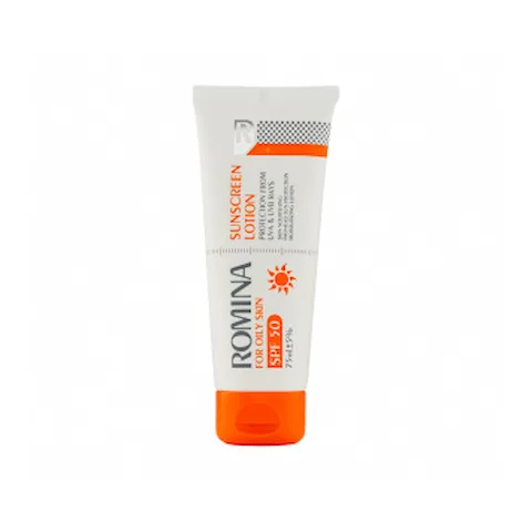 لوسيون ضد آفتاب spf 50 مناسب پوست چرب_بي رنگ 75 ميل رومينا